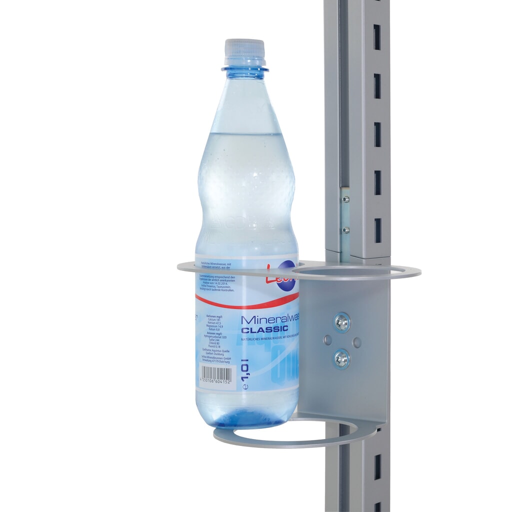 Getränkeflaschenhalter für Rocholz Packtische FLEX, HxBxT 130 x 210 x 125 mm Produktabbildung Nr. 1: Getränkeflaschenhalter für Rocholz Packtische FLEX, HxBxT 130 x 210 x 125 mm