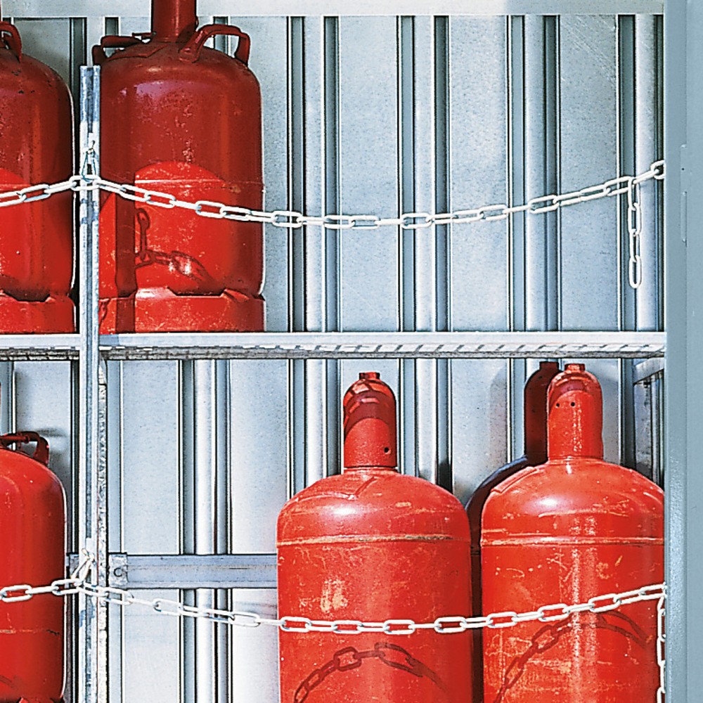 Produktabbildung: Gitterrost-Regalboden für SAFE Gasflaschencontainer TRGS 510, BxT 1.000 x 750 mm