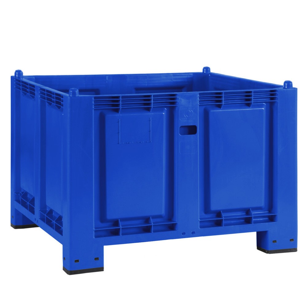 Produktabbildung: Grossbehälter aus Polypropylen, 550 Liter, mit Füssen, blau