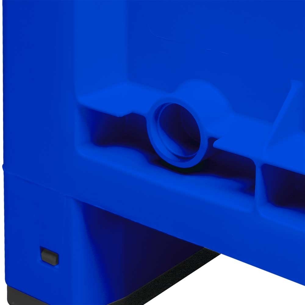 Produktabbildung Nr. 3: Grossbehälter aus Polypropylen, 550 Liter, mit Rollen, blau