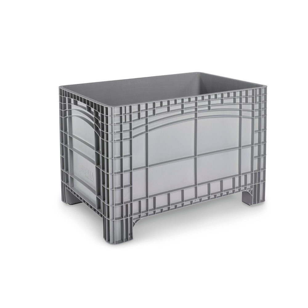 Produktabbildung: Grossbehälter XL, HxBxT 800 x 1.200 x 800 mm, 535 Liter, 4 Füsse, grau
