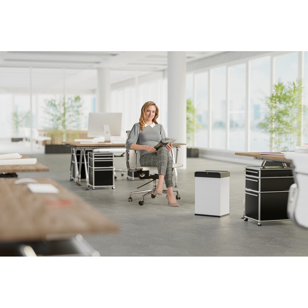 Produktabbildung Nr. 5: Hailo Abfallsammler Big-Box Swing L, 35 Liter, weiss