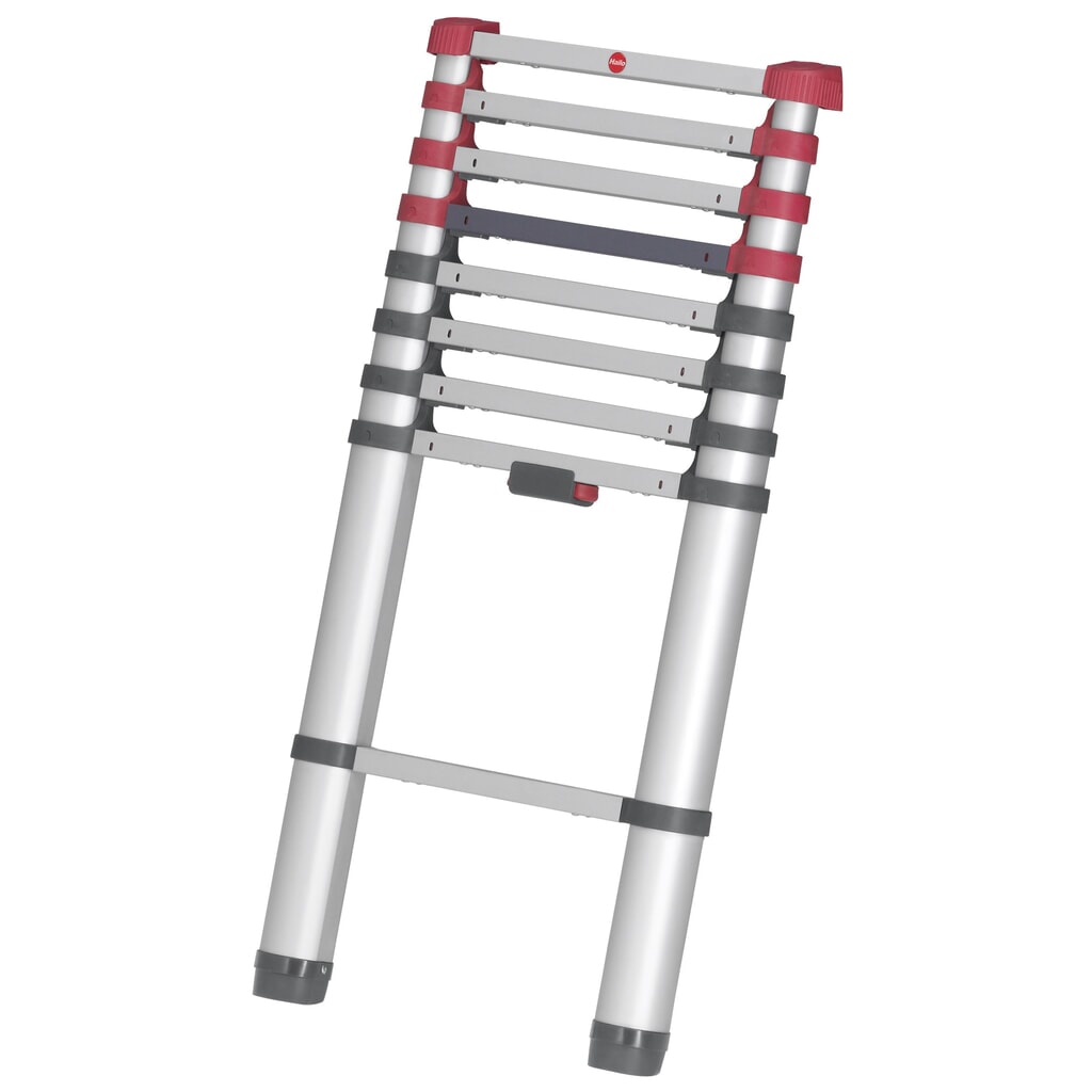 Produktabbildung: Hailo FlexLine, Alu-Sicherheits-Teleskopleiter, 9 Sprossen