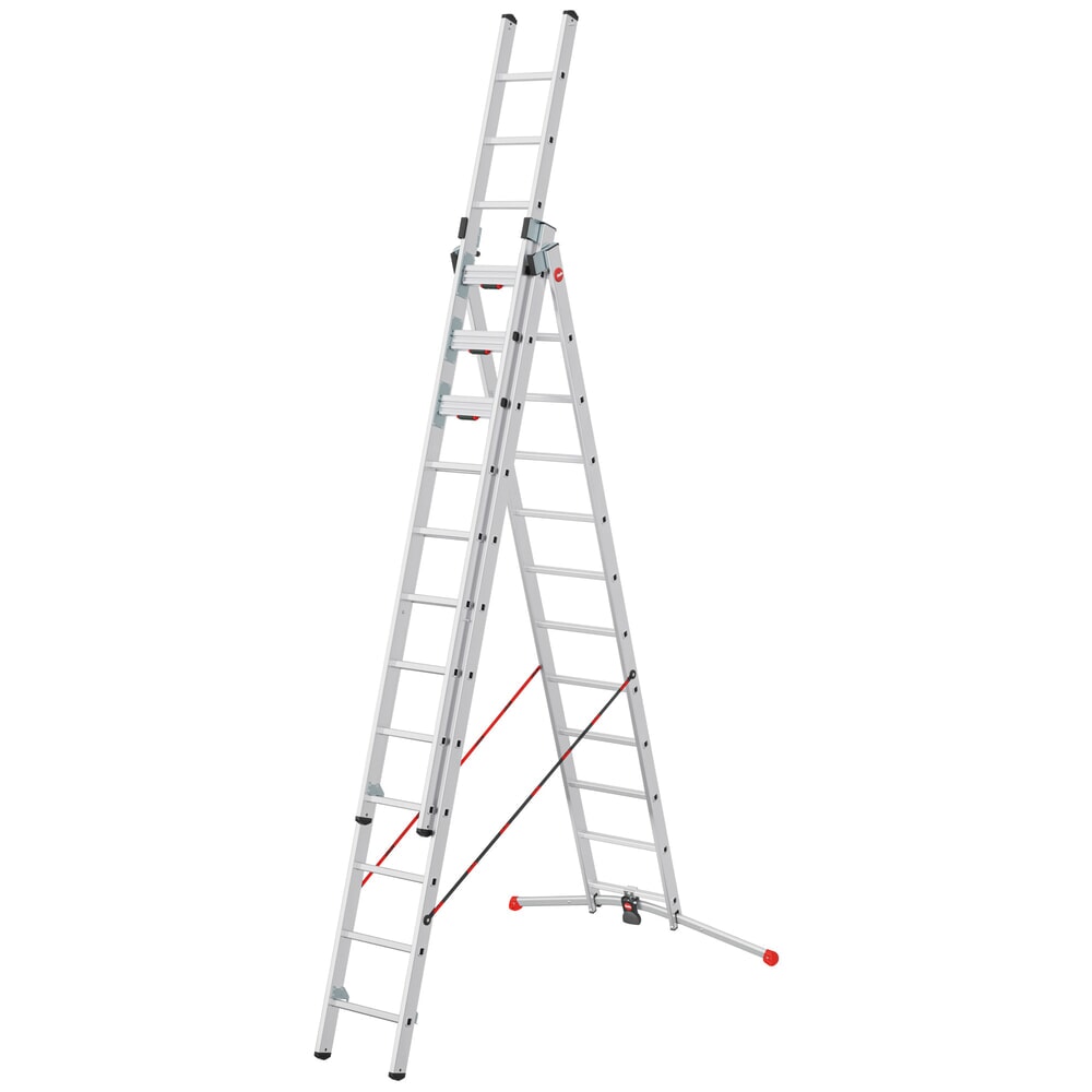 Produktabbildung: Hailo S120 Pro, Mehrzweckleiter 3-teilig, 3 x 12 Sprossen