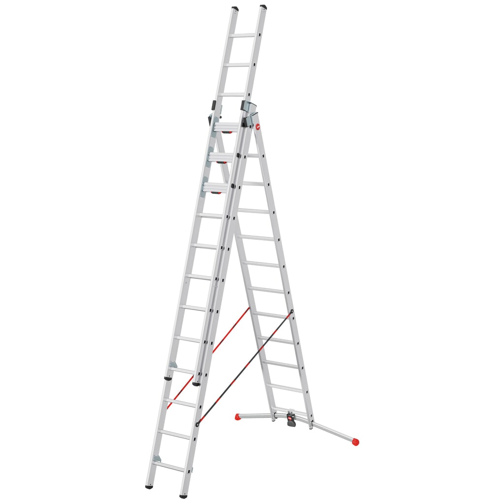 Produktabbildung: Hailo S120 Pro, Mehrzweckleiter 3-teilig, 3 x 12 Sprossen