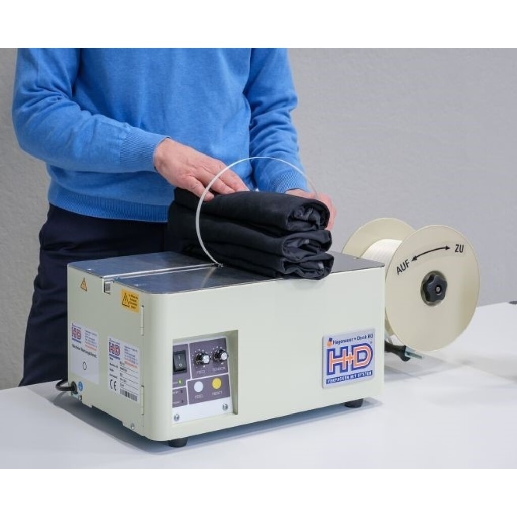 Produktabbildung Nr. 5: Halbautomatische Umreifungsmaschine HDS-12 Mini, kompaktes Tischgerät, für Bandbreite 9 mm