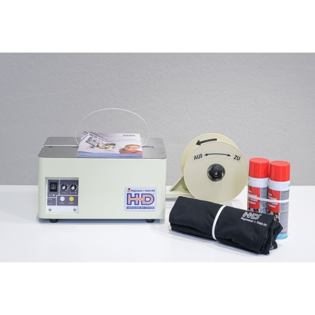 Halbautomatische Umreifungsmaschine HDS-12 Mini, kompaktes Tischgerät, für Bandbreite 9 mm Produktabbildung Nr. 6: Halbautomatische Umreifungsmaschine HDS-12 Mini, kompaktes Tischgerät, für Bandbreite 9 mm
