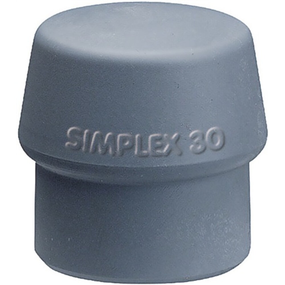 Produktabbildung: Schonhammerkopf SIMPLEX Kopf-Ø 30mm TPE-mid grau mittelh.HALDER