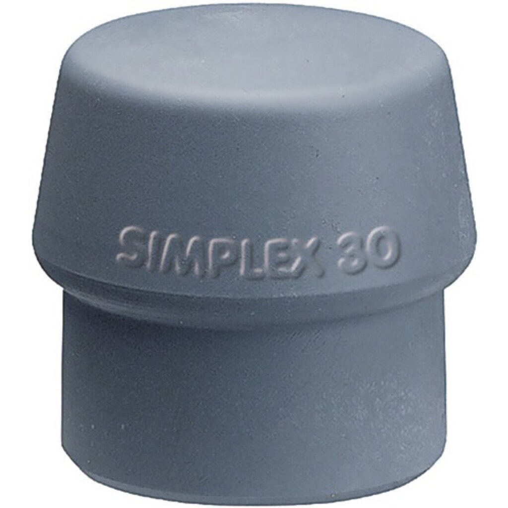 Produktabbildung: Schonhammerkopf SIMPLEX Kopf-Ø 30mm TPE-mid grau mittelh.HALDER