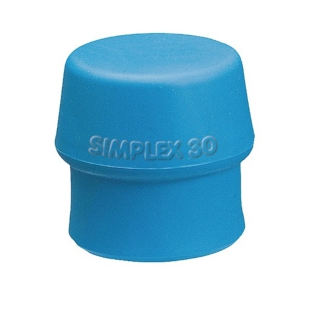 Produktabbildung: Schonhammerkopf SIMPLEX Kopf-Ø 40mm TPE-soft blau weich HALDER