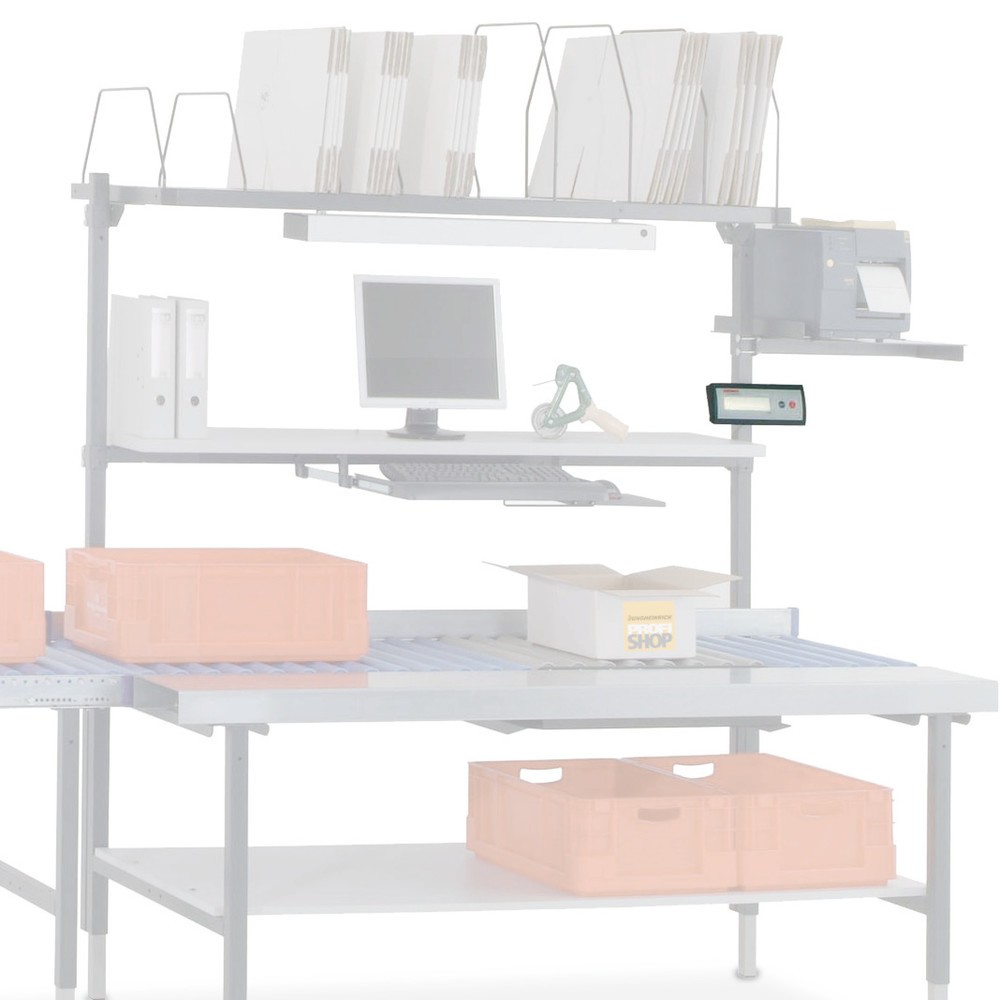 Produktabbildung Nr. 1: Halterung für Waagenanzeige, für Rocholz Packtisch-System, HxBxT 42 x 120 x 92 mm