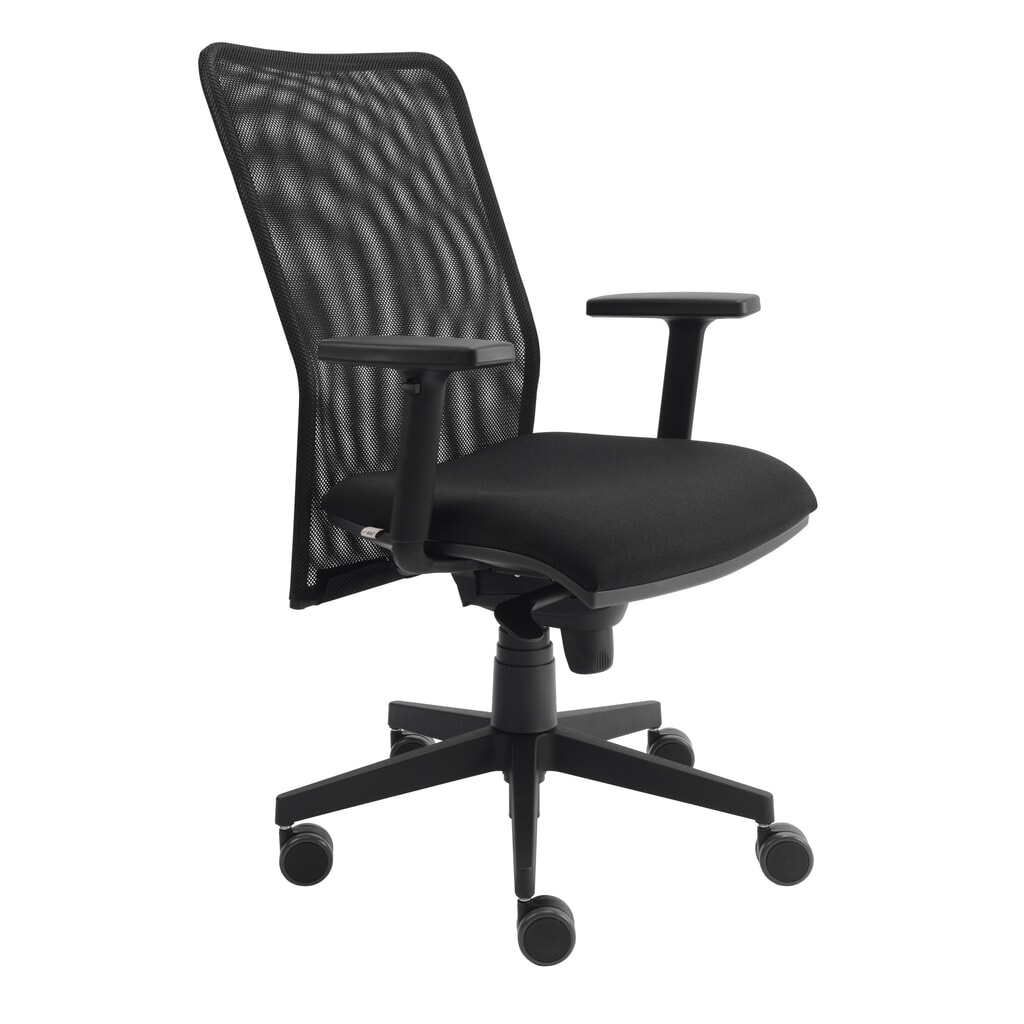 Produktabbildung Nr. 2: Hammerbacher Schwerlast-Bürostuhl Solid 2, Netzrücken, höhenverstellbare Armlehnen