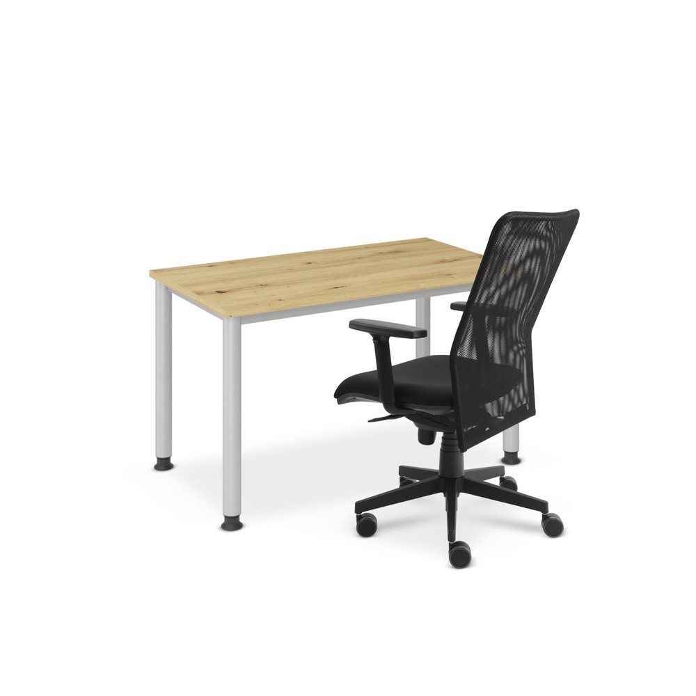 Produktabbildung: Hammerbacher Büromöbel-Set 'Home-Office', Schreibtisch Dekor Asteiche und Bürodrehstuhl