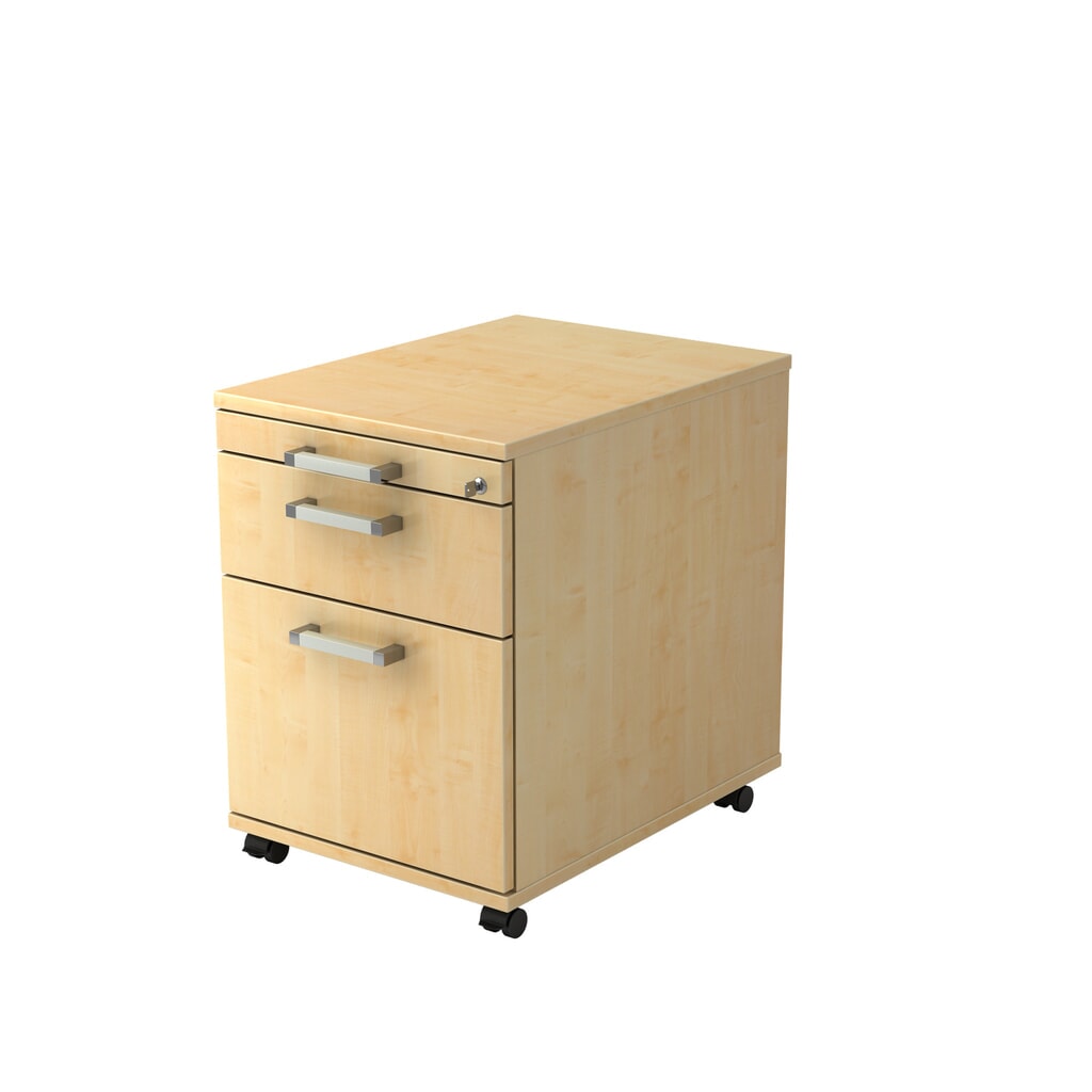 Produktabbildung: Hammerbacher Rollcontainer 58cm,1Schub,1HR,Schl.CE Ahorn