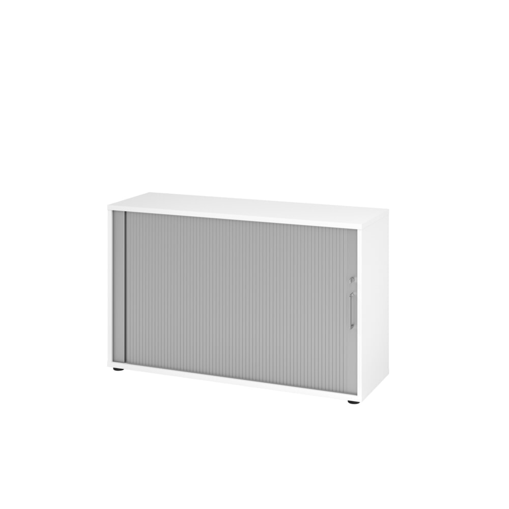 Produktabbildung: Hammerbacher Rollladenschr.hor. 2OH 120cm BS Weiss/Silber