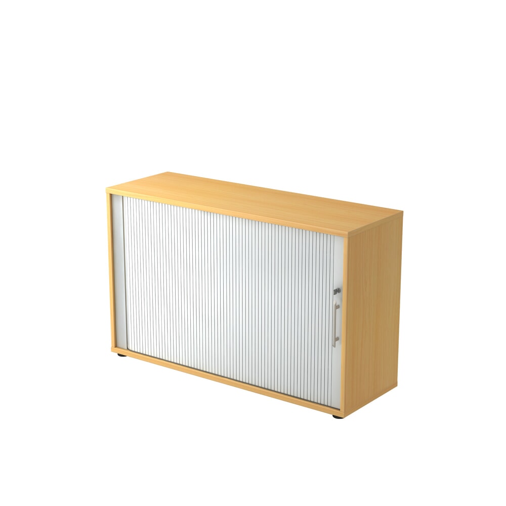 Produktabbildung: Hammerbacher Rollladenschr.hor. 2OH 120cm RE Buche/Silber