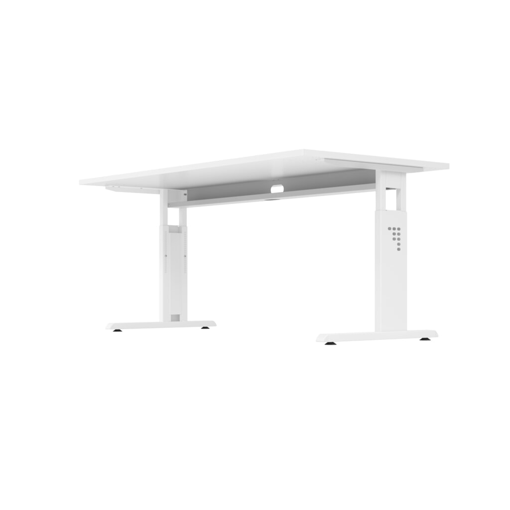 Produktabbildung Nr. 3: Hammerbacher Manuell höhenverstellbarer Schreibtisch Solid, C-Fuss, BxT 1.600 x 800 mm, grau