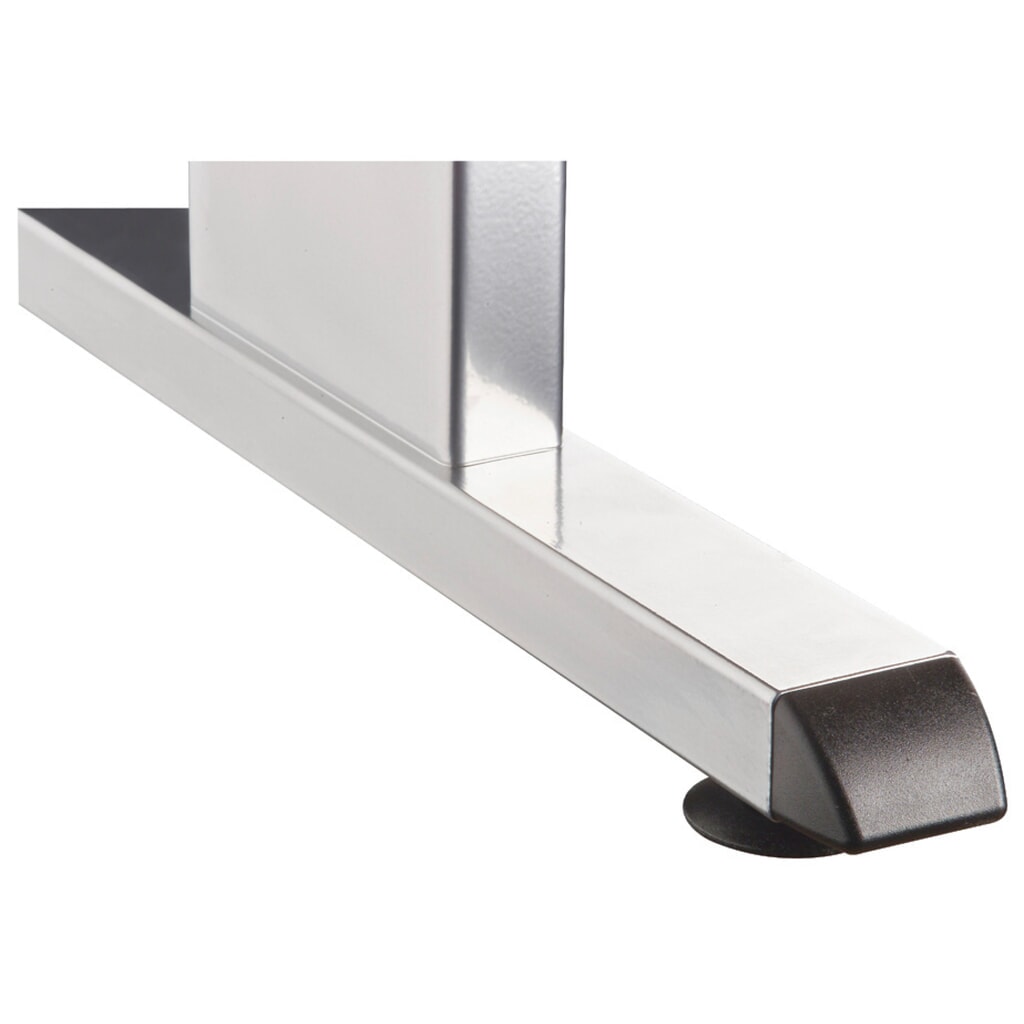Hammerbacher Manuell höhenverstellbarer Schreibtisch Solid, C-Fuss, BxT 1.600 x 800 mm, grau Produktabbildung Nr. 5: Hammerbacher Manuell höhenverstellbarer Schreibtisch Solid, C-Fuss, BxT 1.600 x 800 mm, grau