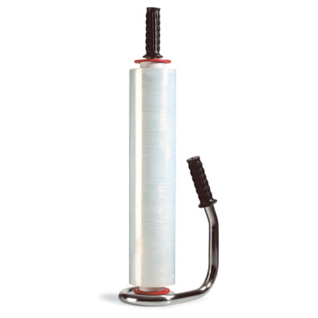 Handabroller, für Stretchfolie, aus Chrom, mit 1 Kugellager Produktabbildung: Handabroller, für Stretchfolie, aus Chrom, mit 1 Kugellager