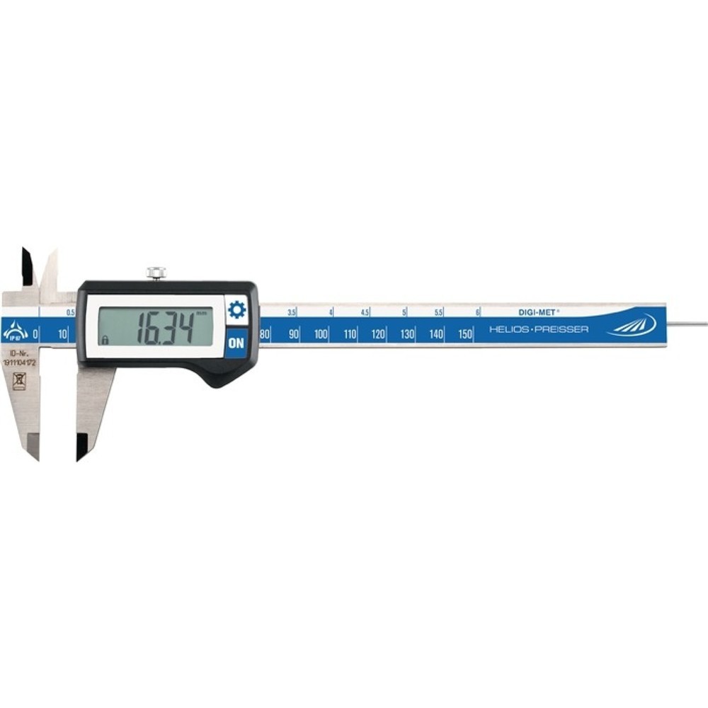 Produktabbildung: Messschieber DIN 862 DIGI-MET IP67 150mm dig.rd.(1,5 mm) H.PREISSER