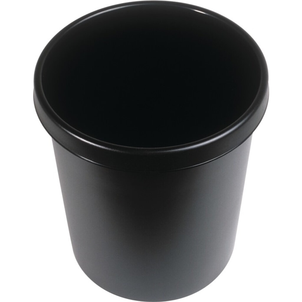 helit Papierkorb, Kunststoff, 18 l H331xØ315 mm mit Griffrand, schwarz Produktabbildung Nr. 2: helit Papierkorb, Kunststoff, 18 l H331xØ315 mm mit Griffrand, schwarz