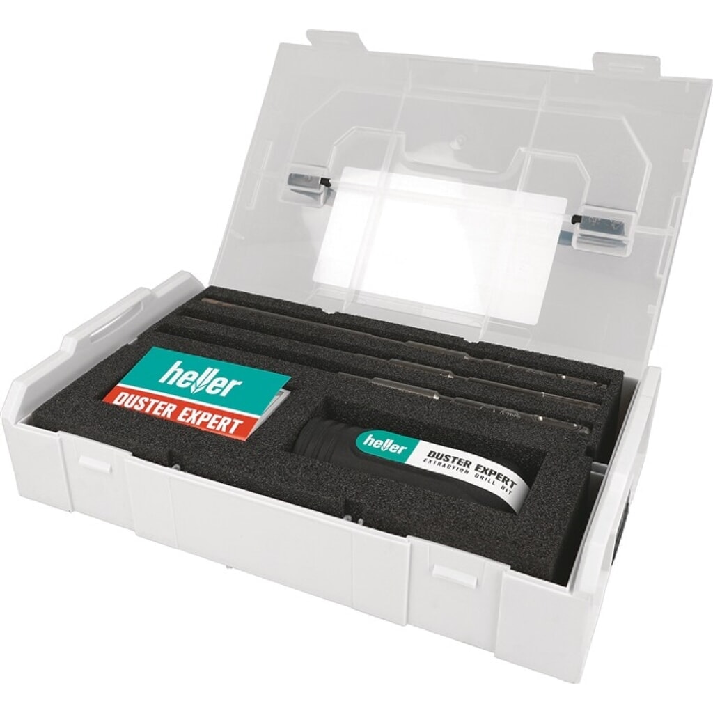 HELLER Absaugbohrersatz Duster Expert 3-tlg.SDS-plus Ku.-Box Produktabbildung: HELLER Absaugbohrersatz Duster Expert 3-tlg.SDS-plus Ku.-Box