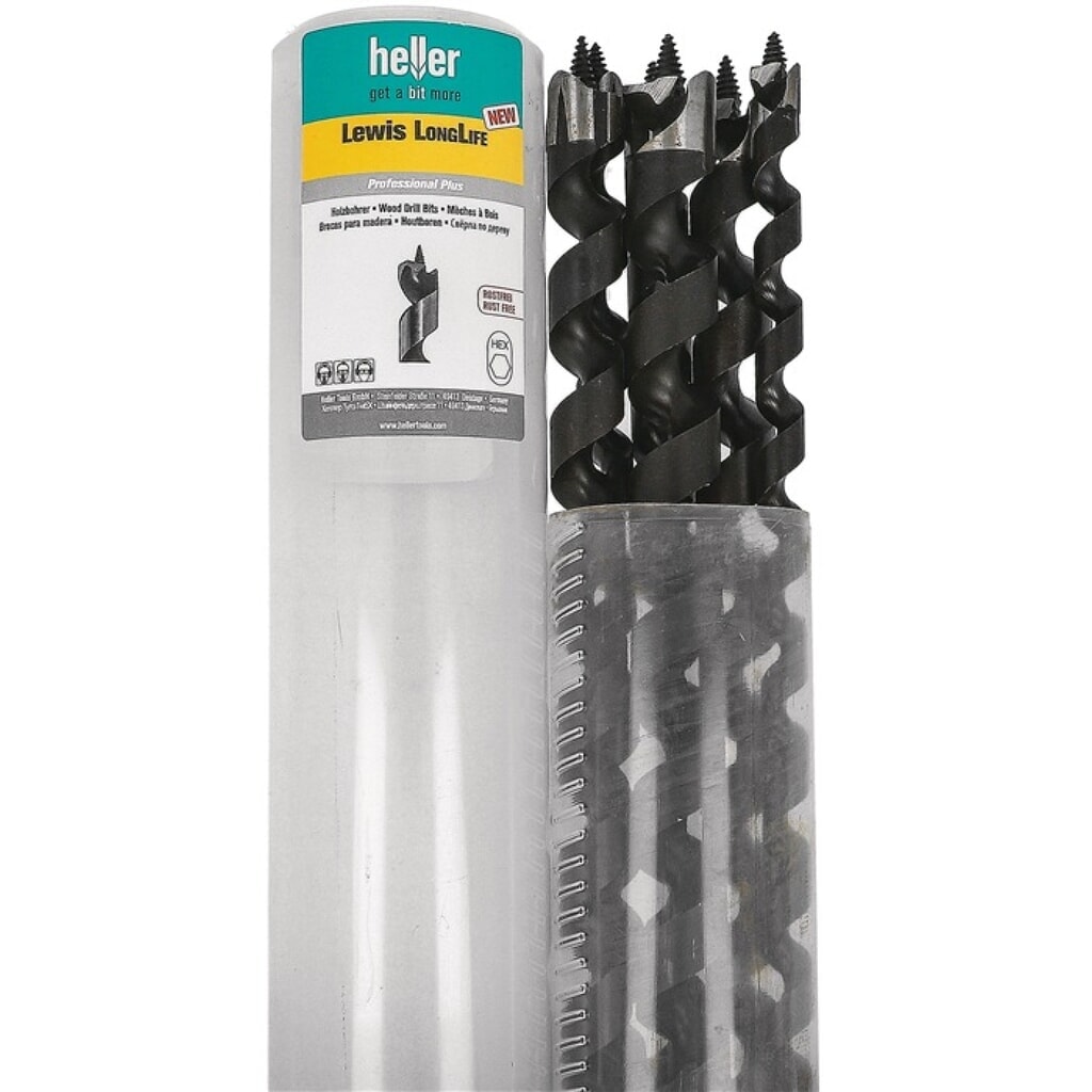 Produktabbildung: HELLER Schlangenbohrersatz 0386 6-tlg.L.450mm 12-22mm Drehbox