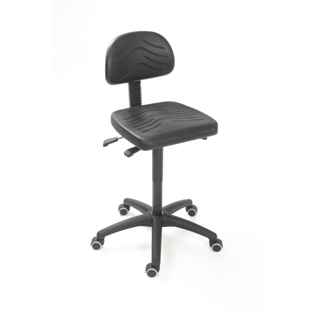 HEMMDAL Arbeitsdrehstuhl Easy Polyurethan, Sitzhöhe 450-650 mm, Kunststoffbasis, Rollen Produktabbildung Nr. 1: HEMMDAL Arbeitsdrehstuhl Easy Polyurethan, Sitzhöhe 450-650 mm, Kunststoffbasis, Rollen