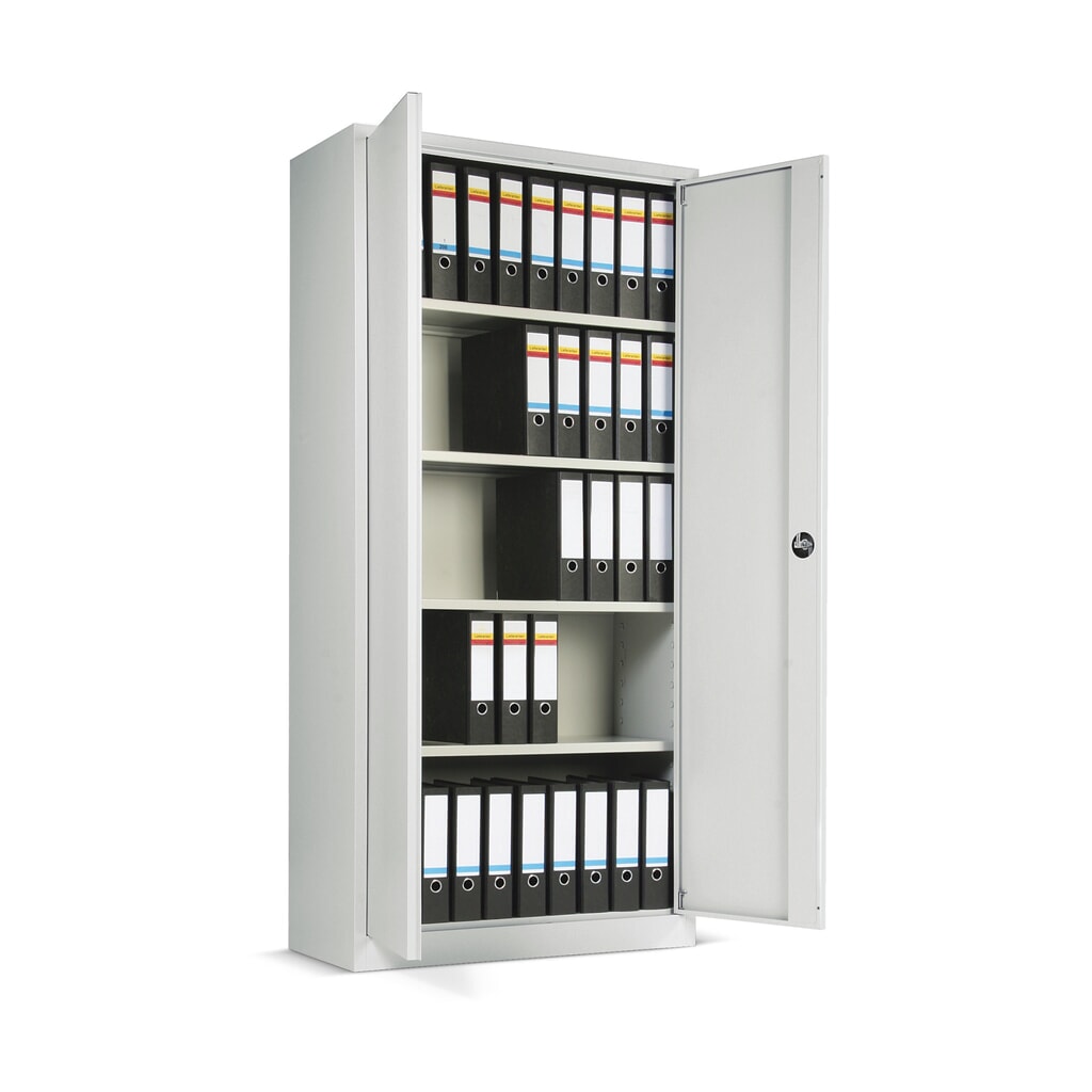 Produktabbildung Nr. 3: HEMMDAL Flügeltürschrank, HxBxT 1.800 x 800 x 380 mm, lichtgrau/lichtgrau