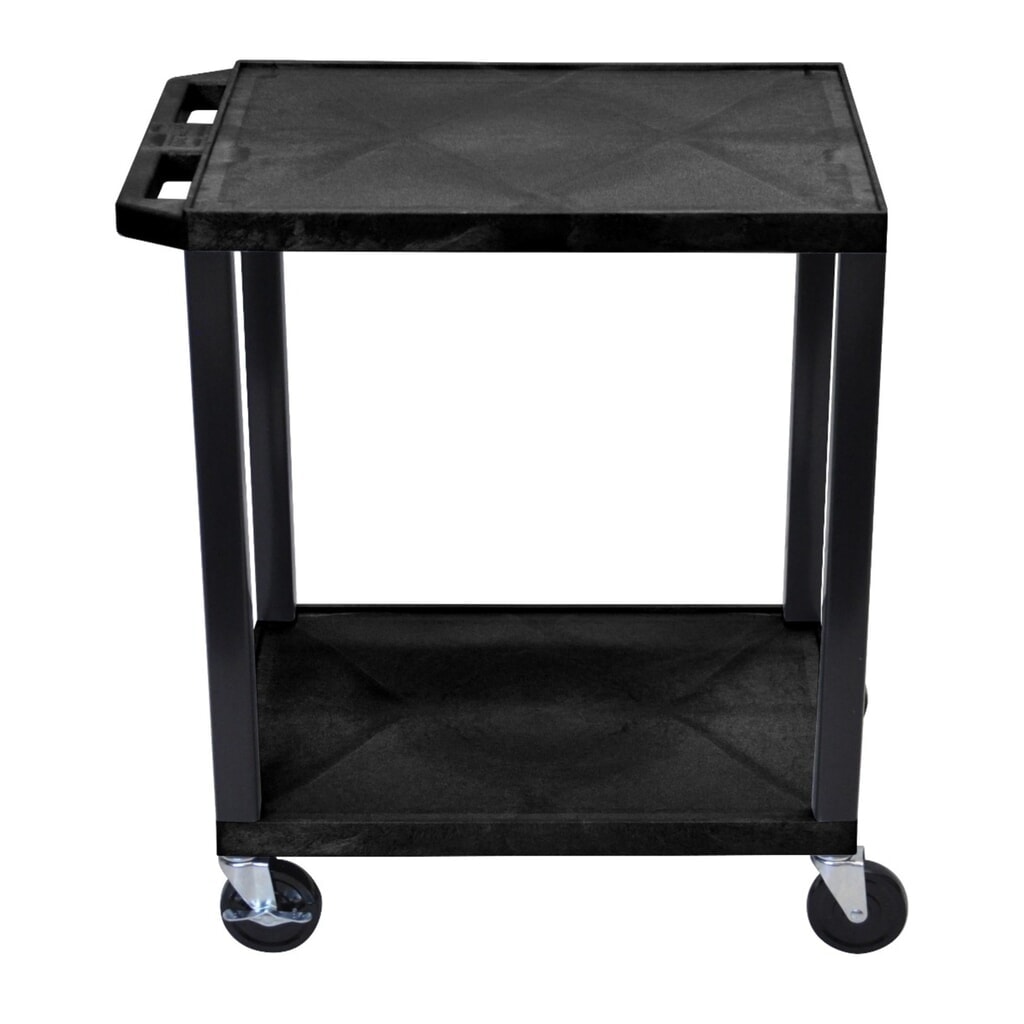 Kunststoff-Transportwagen HEMMDAL, mit Ladeflächen, 2 Etagen, schwarz Produktabbildung: Kunststoff-Transportwagen HEMMDAL, mit Ladeflächen, 2 Etagen, schwarz