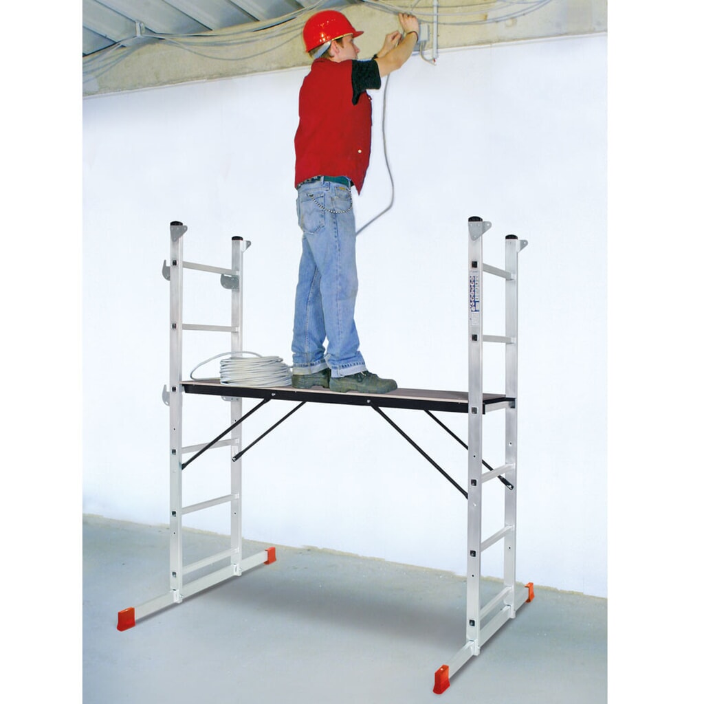 Produktabbildung Nr. 7: HEMMDAL Leitergerüst aus Aluminium 3 in 1, TK 135 kg