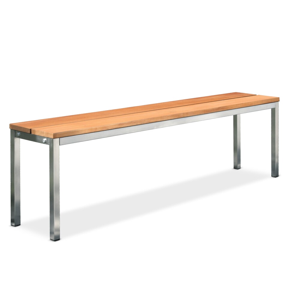 Produktabbildung: HEMMDAL Parkbank, 4-beinig, 2 Sitzleisten, Länge 1.000 mm