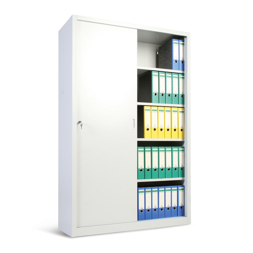 Produktabbildung Nr. 3: HEMMDAL Schiebetürschrank, 5 OH, lichtgrau