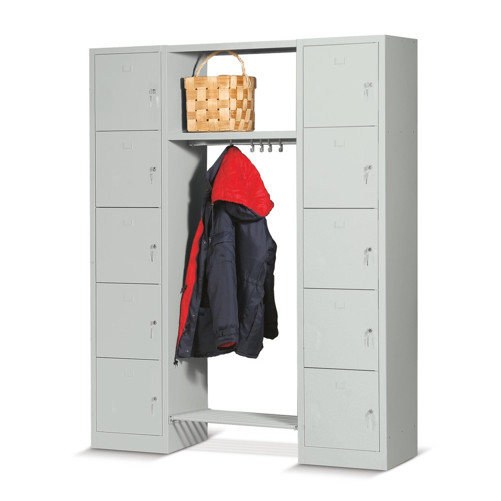 Produktabbildung: HEMMDAL Schliessfachspind Komplett-Set, 10 Fächer, HxBxT 1.900 x 1.490 x 450 mm