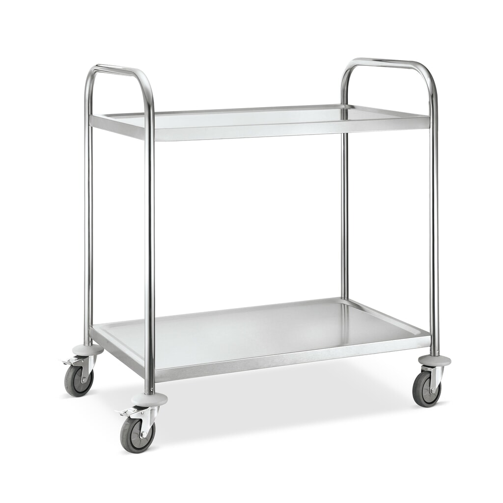 Servierwagen Edelstahl HEMMDAL, 2 Etagen Produktabbildung: Servierwagen Edelstahl HEMMDAL, 2 Etagen