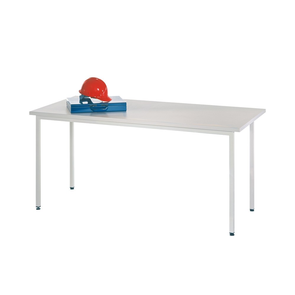 Produktabbildung: HEMMDAL Trapez Tisch, BxT 1.200 x 600 mm, lichtgrau