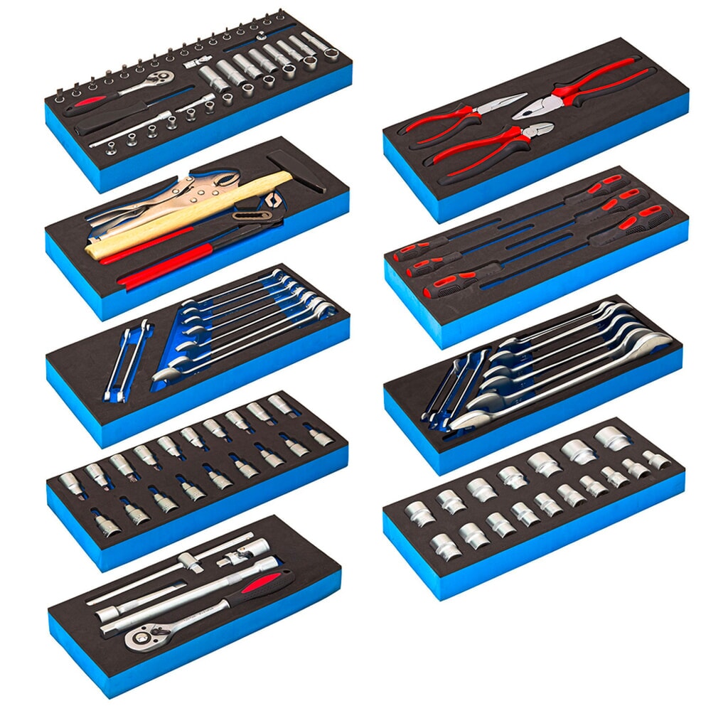 HEMMDAL Werkstattwagen, inkl. 115-teiligem Werkzeugsortiment, blau Produktabbildung Nr. 4: HEMMDAL Werkstattwagen, inkl. 115-teiligem Werkzeugsortiment, blau