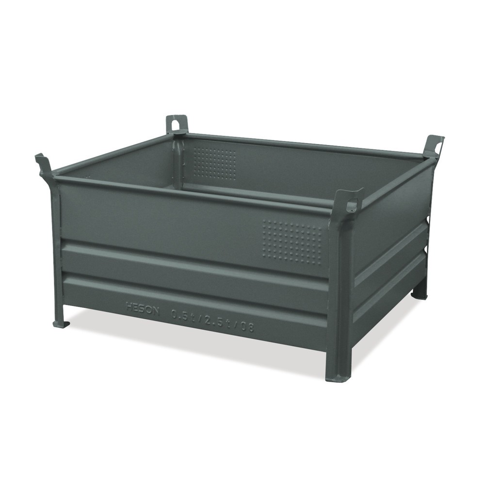 Produktabbildung Nr. 1: HESON® Stapelbehälter, mit Vollwand, Tragkraft 500 kg, BxT 800 x 500 mm, rot