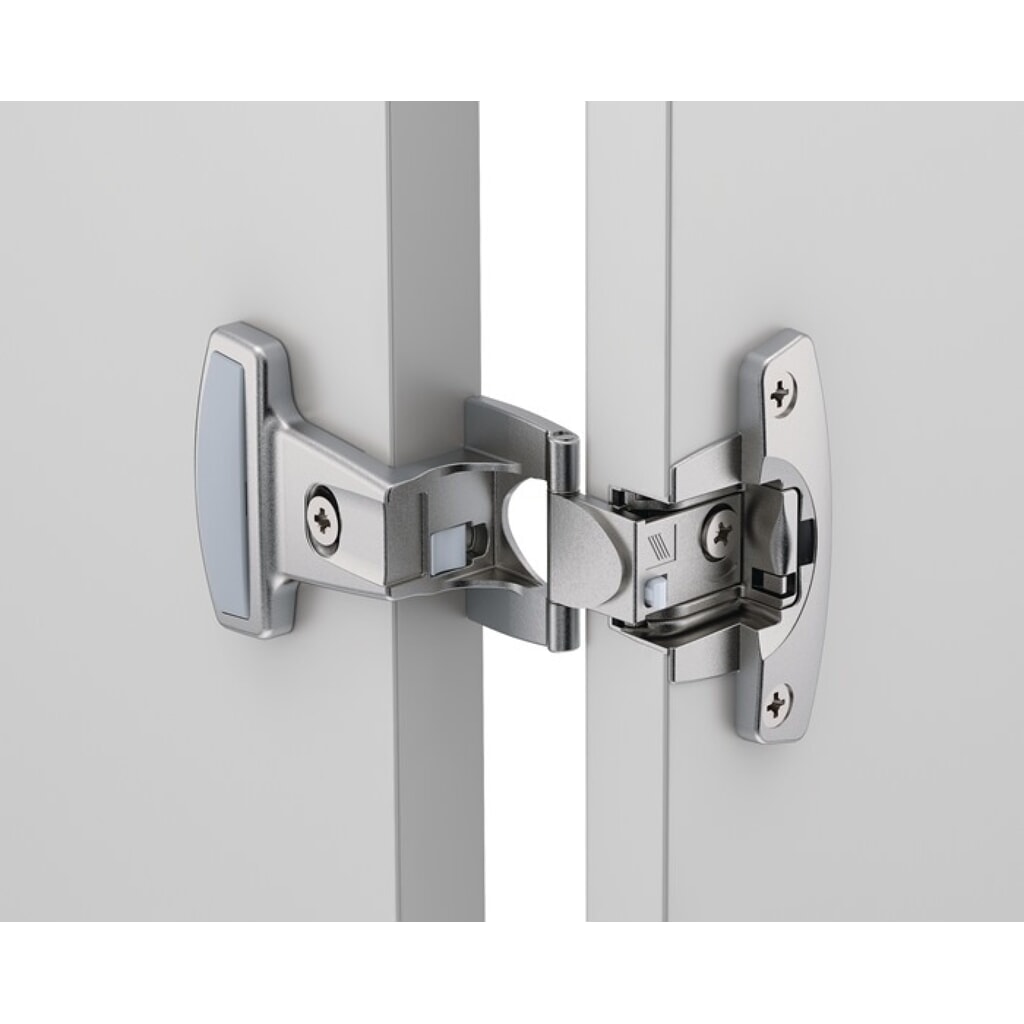 Produktabbildung: HETTICH Grundscharnier Selekta Pro 2000, mit Spreizmuffen, vorliegend, halb vorliegend, vernickelt