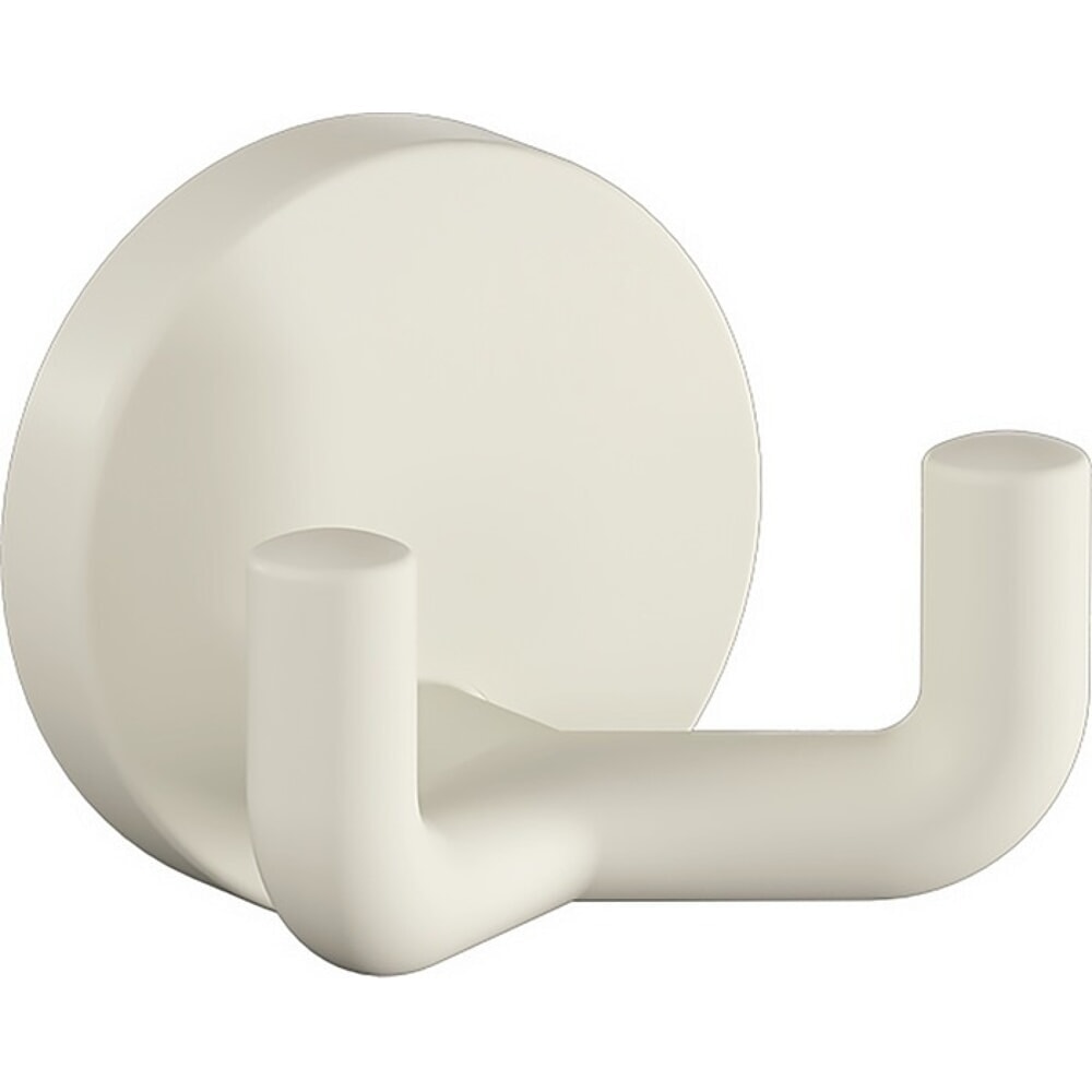 Produktabbildung: HEWI Doppelhaken 477.90B025, Polyamid 99 reinweiss matt, doppelt Ausladung 43,5 mm, Ø 50 mm