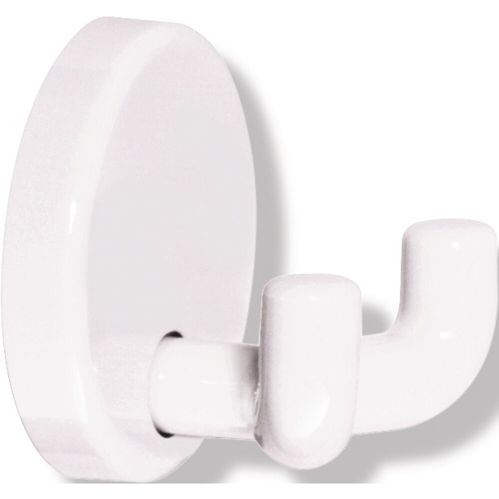 Produktabbildung: HEWI Doppelhaken 801.90.020, Polyamid 99 reinweiss, 2 Haken, Ø 40 mm Ausladung 31 mm