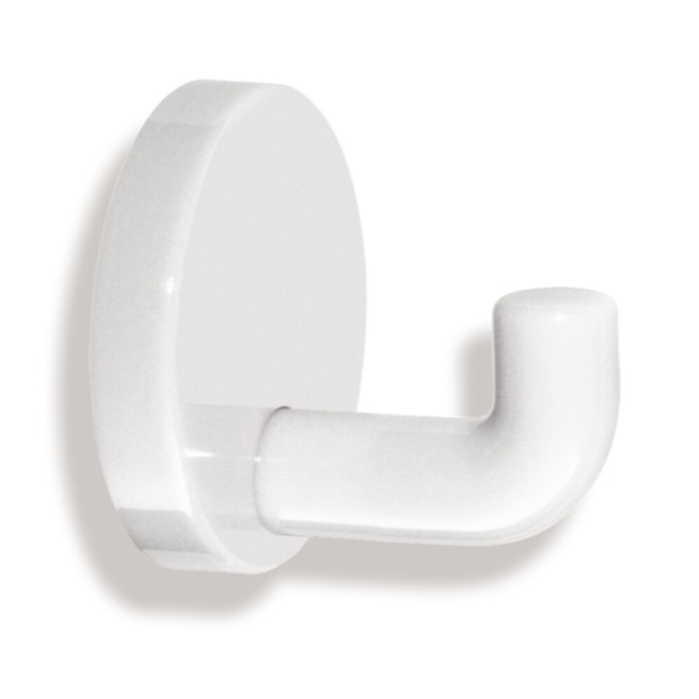 Produktabbildung: HEWI Einzelhaken 477.90.010, Polyamid 99 reinweiss, einfach Ausladung 45 mm, Ø 50 mm