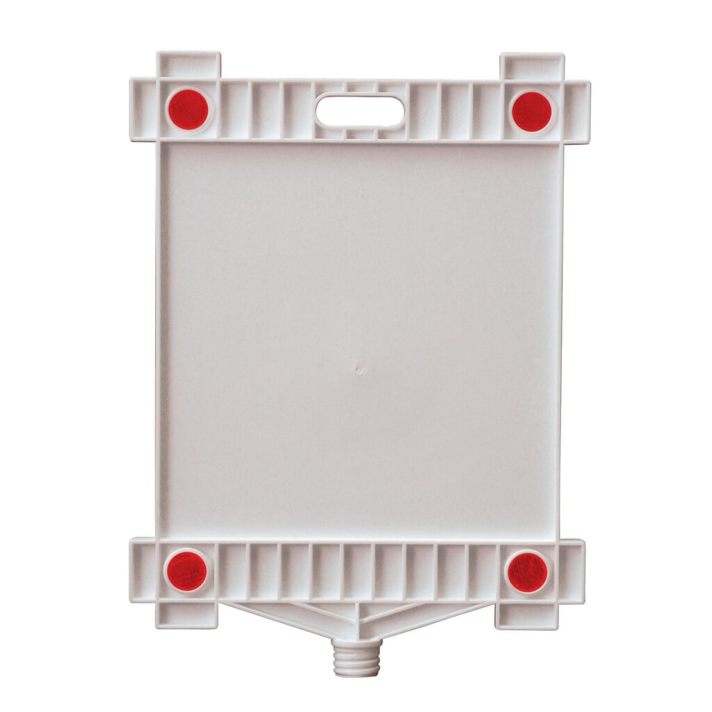 Produktabbildung: Hinweisschild blanko, Rechteck, mit Reflektoren, HxB 300 x 300 mm