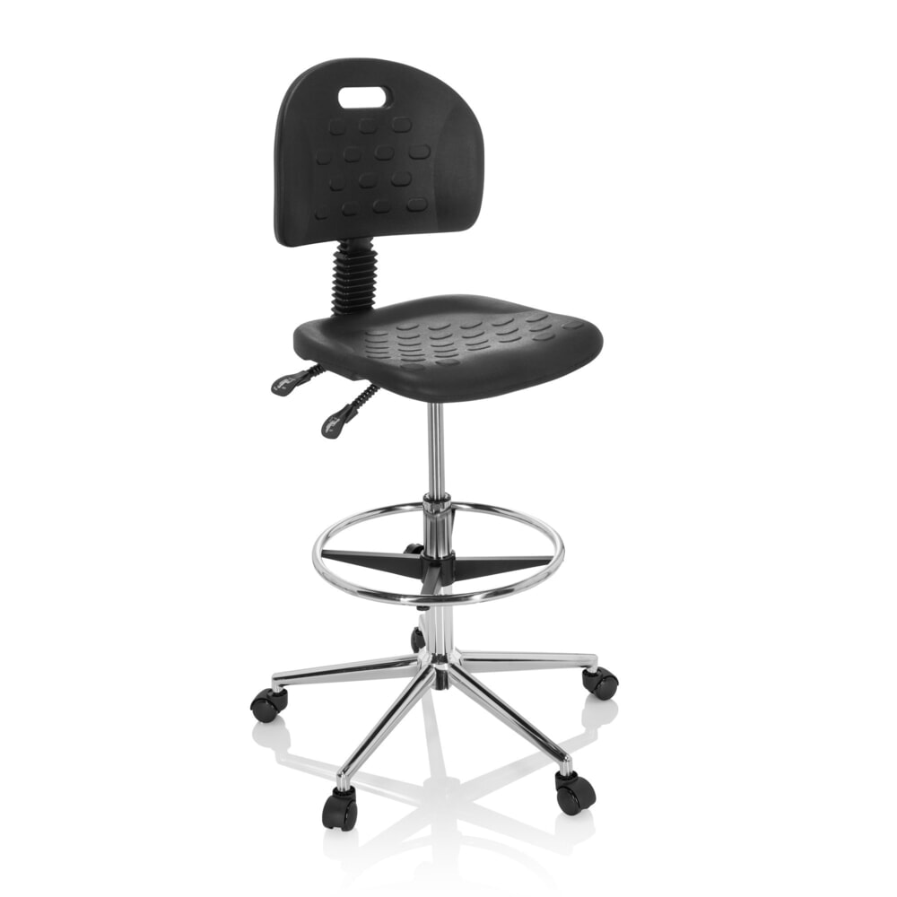 Produktabbildung Nr. 3: hjh OFFICE Ergonomischer Hocker / Arbeitshocker TOP WORK 23 I Hartschaum, schwarz