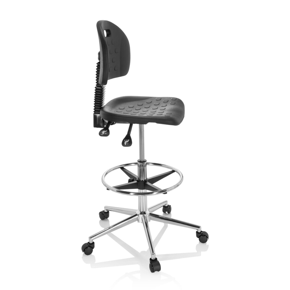 Produktabbildung Nr. 4: hjh OFFICE Ergonomischer Hocker / Arbeitshocker TOP WORK 23 I Hartschaum, schwarz