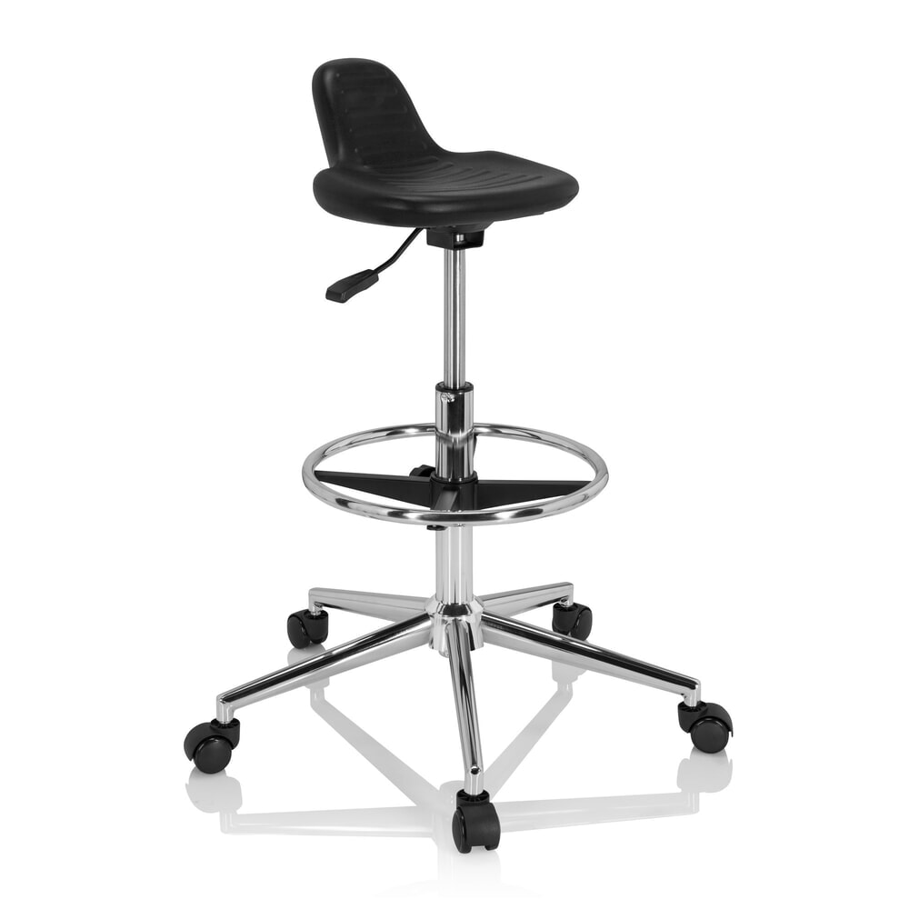 Produktabbildung Nr. 2: hjh OFFICE Ergonomischer Hocker / Arbeitshocker TOP WORK 3 I Hartschaum, schwarz