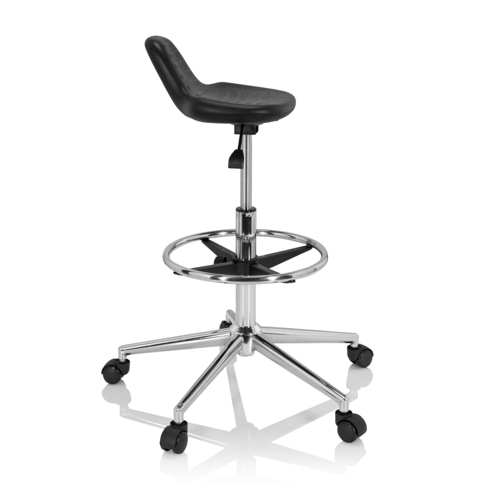 Produktabbildung Nr. 3: hjh OFFICE Ergonomischer Hocker / Arbeitshocker TOP WORK 3 I Hartschaum, schwarz