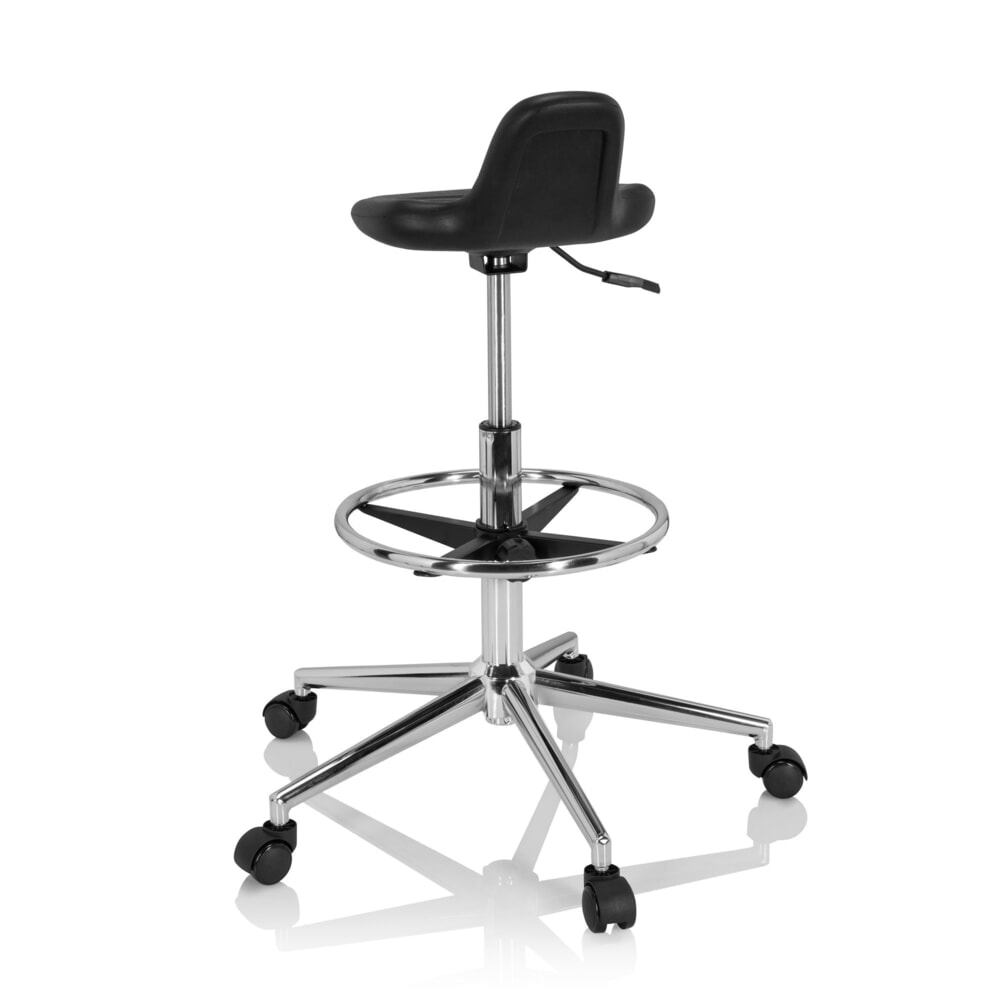 Produktabbildung Nr. 6: hjh OFFICE Ergonomischer Hocker / Arbeitshocker TOP WORK 3 I Hartschaum, schwarz