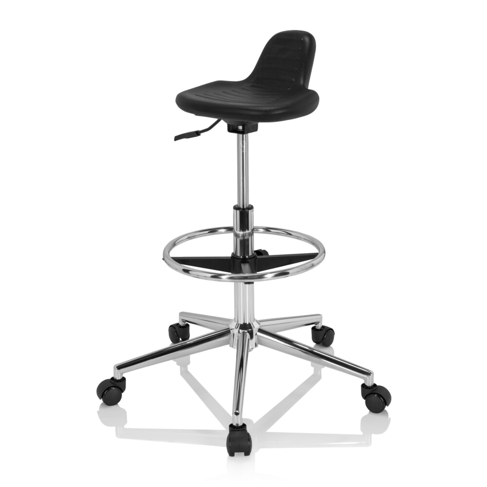 Produktabbildung Nr. 9: hjh OFFICE Ergonomischer Hocker / Arbeitshocker TOP WORK 3 I Hartschaum, schwarz