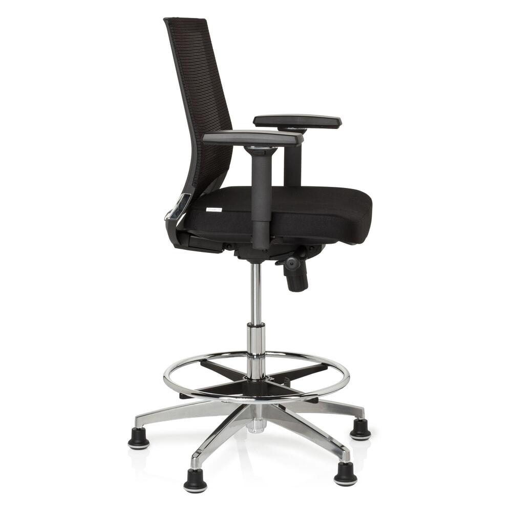 Produktabbildung Nr. 4: hjh OFFICE Arbeitsstuhl / Counterstuhl TOP WORK 77 Stoff, schwarz